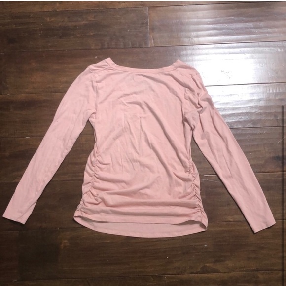 MATERNITY light pink long sleeve top - Picture 2 of 2